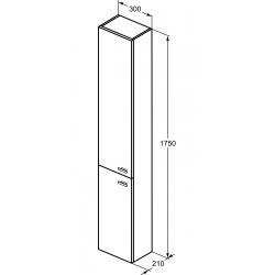 Ideal Standard Connect Space colonne de rangement blanc brillant (E0379WG)