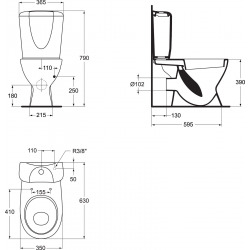  Abattant Eurovit sans frein de chute (W300201)