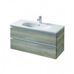 TESI Meuble pour lavabo 100 x 44 x (H) 49 cm Couleur bois naturel (T0052VI)