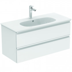 TESI Meuble pour lavabo 100 x 44 x (H) 49 cm Couleur bois naturel (T0052VI)