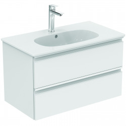 TESI Meuble pour lavabo 80 x 44 x (H) 49 cm Couleur bois naturel (T0051VI)