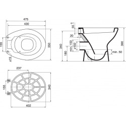 Grille en plastique pour évier Eurovit (VV612000)  Grille en plastique pour évier Eurovit (VV612000)