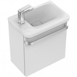 TONIC II Meuble pour lavabo Version gauche Couleur laqué blanc brillant (R4318WG)