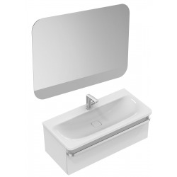 TONIC II Meuble pour lavabo 100 x 44 x (H) 35 cm laqué blanc brillant (R4304WG)