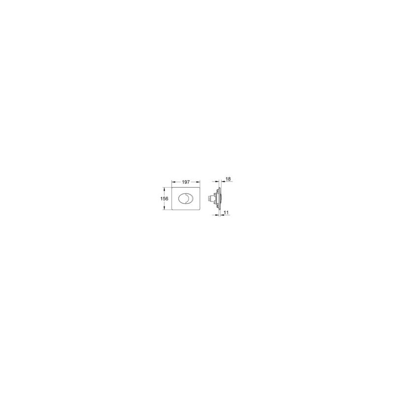 GROHE Abdeckplatte Drückerplatte SKATE AIR mattchrom - 38506P00, 61,27