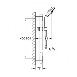 Rainshower Cosmopolitan 130 Set de douche, 3 jets (28757001)