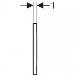 Geberit 115080KH1 Omega 30 Plaque de recouvrement rinçage à 2 boutons Chromé