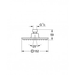Euphoria Cube 150 Douche de tête, Chrome (27705000)  Euphoria Cube 150 Douche de tête, Chrome (27705000)