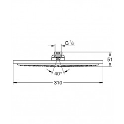 Rainshower® Cosmopolitan 310 Douche de tête 1 jet (27478000)