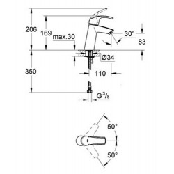 Eurosmart Mitigeur monocommande Lavabo Taille M (23324001)