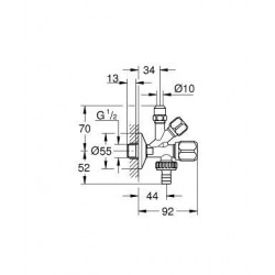 Original WAS® robinet de service 1/2", Chromé (22035000)  Original WAS® robinet de service 1/2", Chromé (22035000)