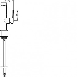 LIGNA mitigeur de monocommande de lavabo chromé,sans vidage (55352203)