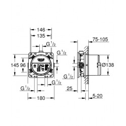 GROHE Rapido SmartBox Corps encastré universel 1/2 (35600000)