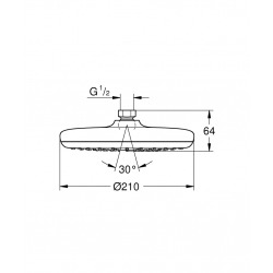  Tempesta 210 Douche de tête 1 jet (26410000)