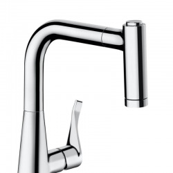 Hansgrohe Metris 220. Mitigeur de cuisine avec douchette extractible, chromé (14834000)