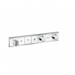 Module thermostatique RainSelect encastré avec 3 fonctions, blanc/chromé (15356400)