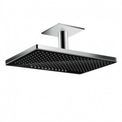 Tête de douche Rainmaker Select 460 2 jets avec raccord plafond 100 mm Chromé Noir (24004600)