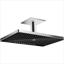 Hansgrohe Rainmaker Select Douche de tête Rainmaker Select 460 3jet avec raccord plafond 100 mm, noir/chromé (24006600)