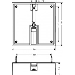  Raindance E - Corps d'encastrement pour douche de tête 1 jet 400/400 (26254180)