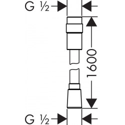  Isiflex- Flexible de douche 160 cm avec contrôle de débit (28248000)