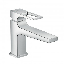 Hansgrohe Metropol 100 Mitigeur de lavabo poignée étrier bec long, bonde Push-Open chrome (74502000)