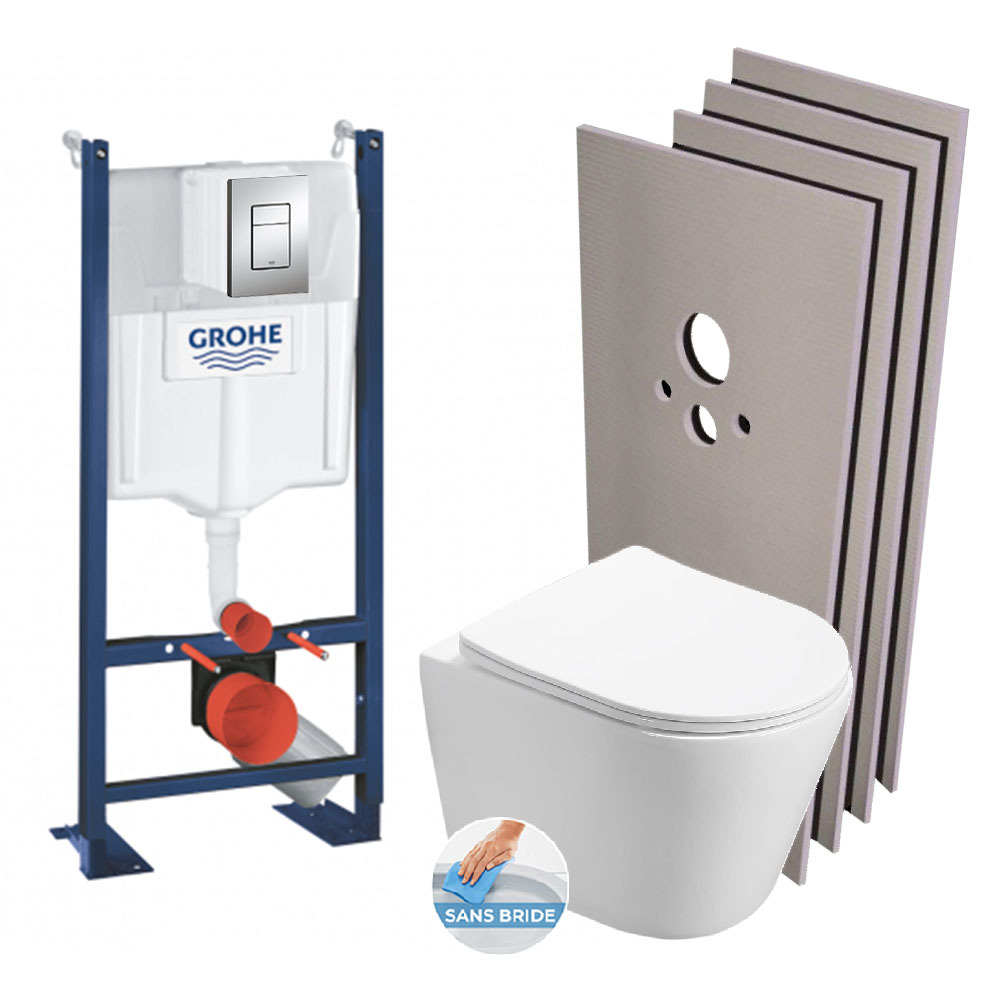 WC suspendu avec habillage