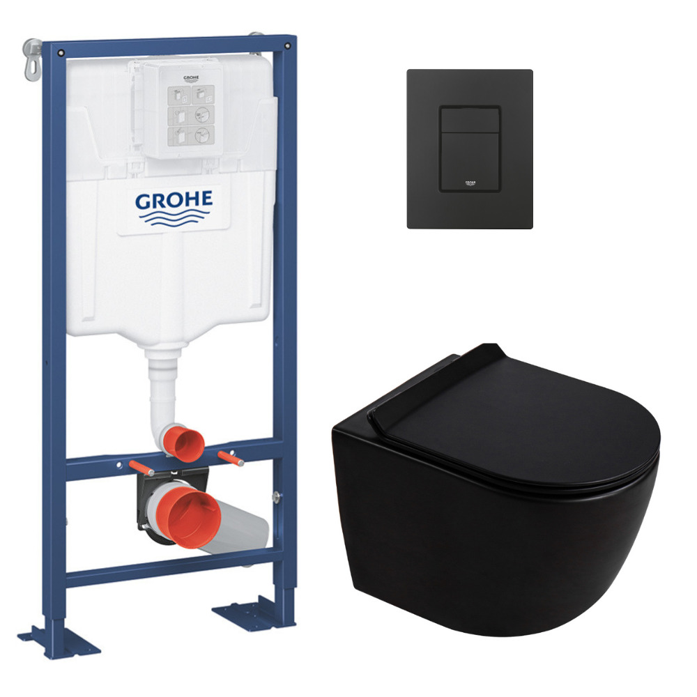 Pack WC avec plaque noire